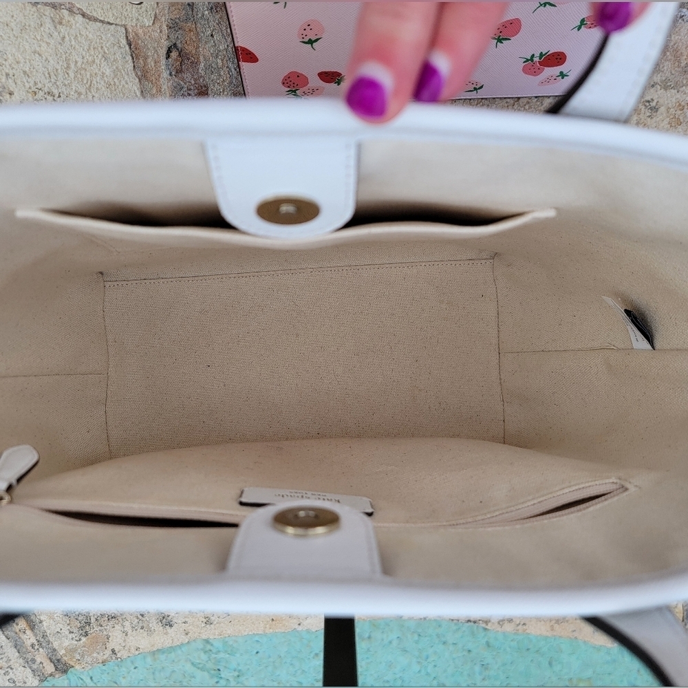 Kate Spade Picnic In The Park Strawberry Tote And Wristlet - Picture 16 of 16